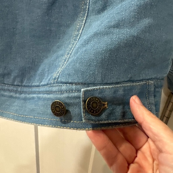 Kids Blue Denim Jacket with Sherpa Collar - Picture 9 of 9